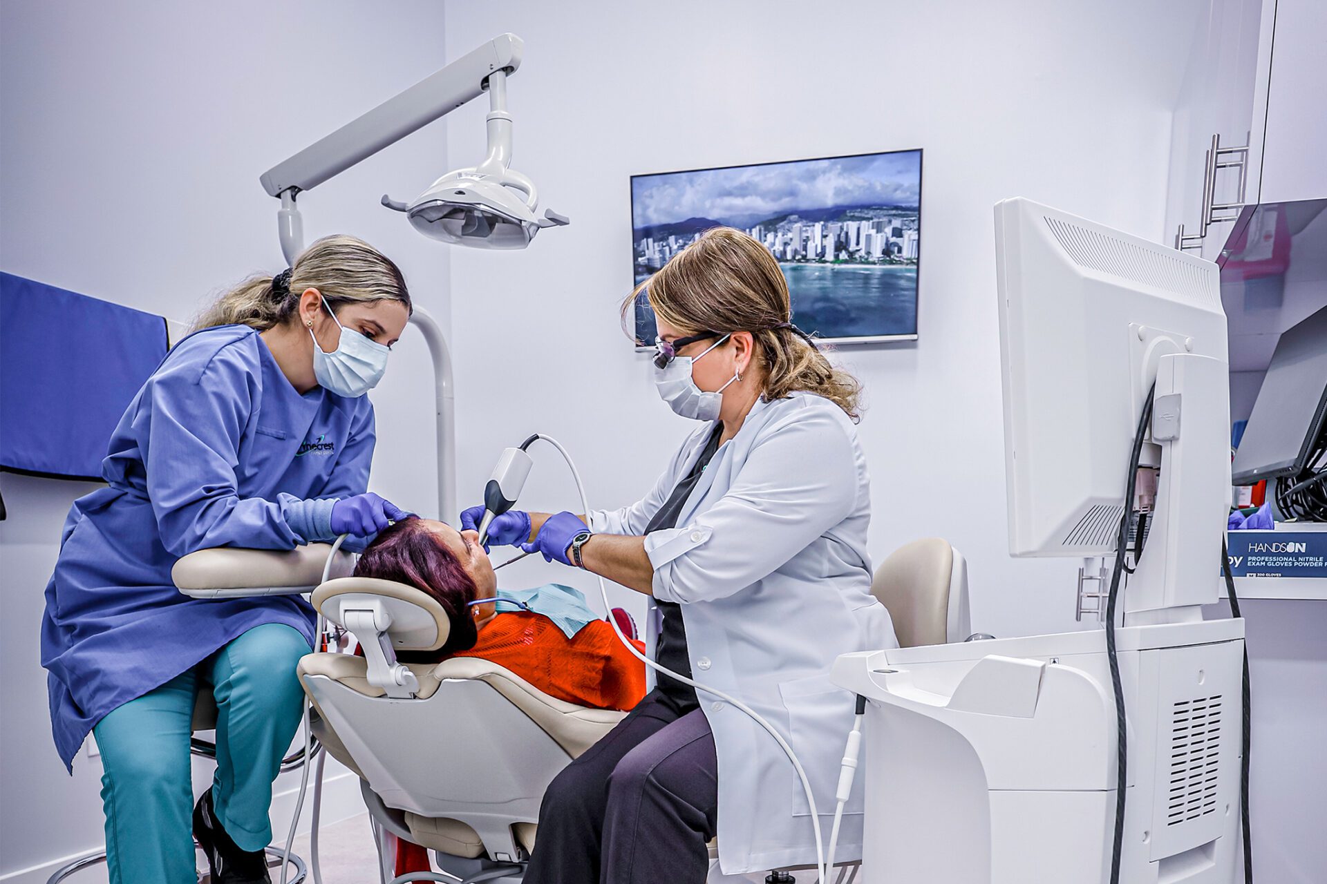 Doctor checking the patient